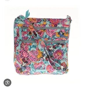 NWT Mickey Minnie Pluto Vera Bradley pink and turquoise  Crossbody Bag